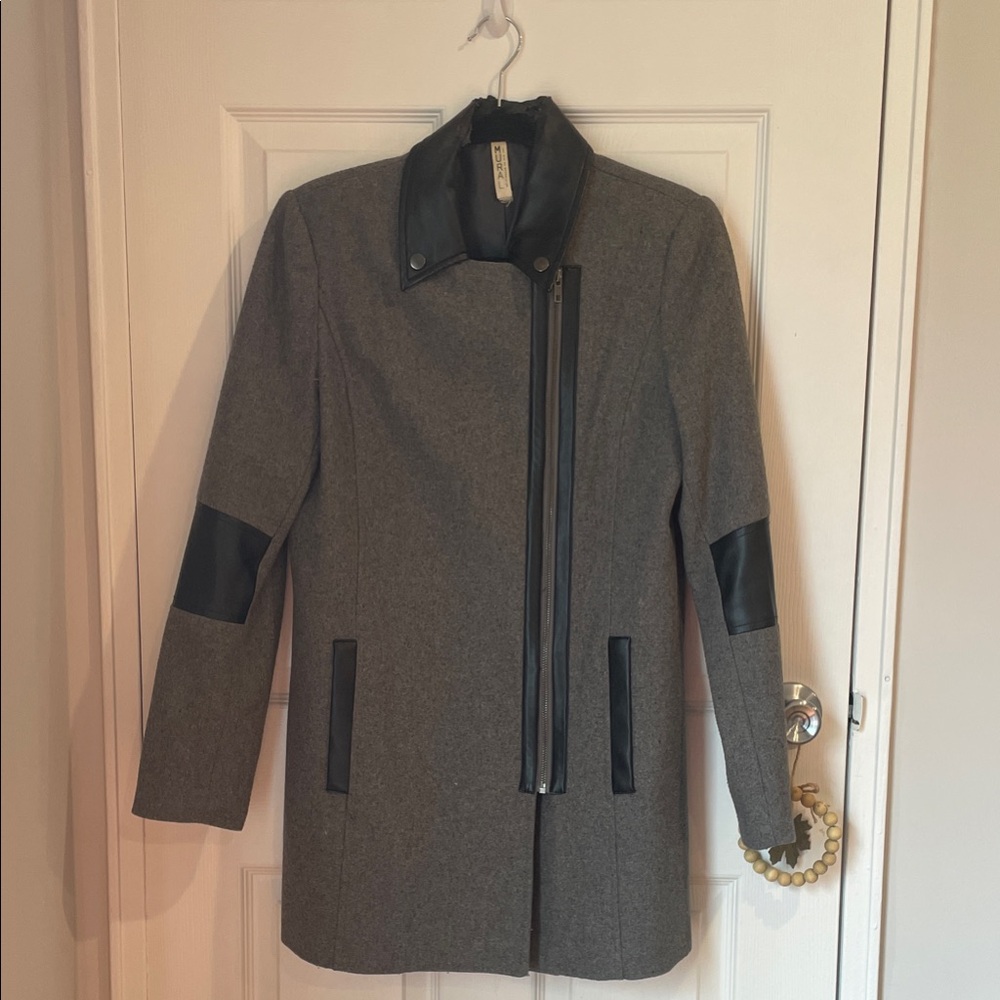 Gray and Black Women's Coat
